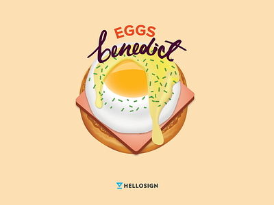 Eggs Benedict benedict breakfast eggs food illustration