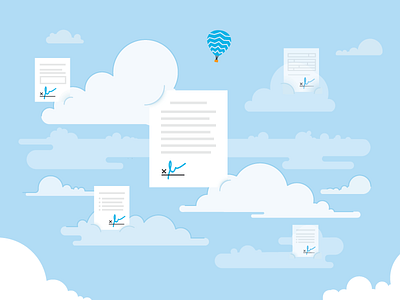 eSignatures in the cloud cloud document esignatures sky