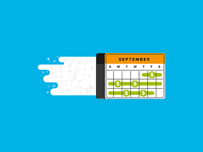 September Sales calendar date illustration september