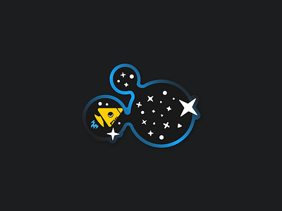 Orbiting Crew Sticker dev ops illustration satellite space spaceship sticker