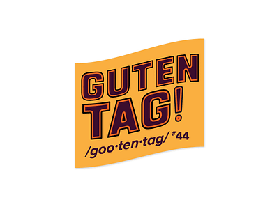 Guten Tag - Sticker sticker type typography