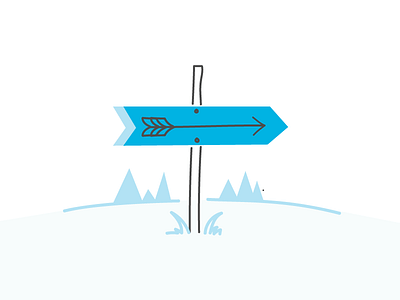 Sign blue illustration line