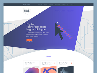 Digital Strength by HelloSign education landing page web design