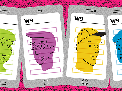 How To Onboard Contractors with HelloWorks color faces forms illustration people phone