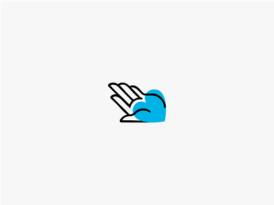 Giving Hand Mark B giving hand hand concept icon logo mark