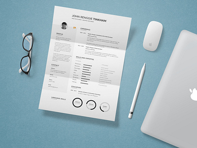 John Renggie Tinkham CV mockup cv resume