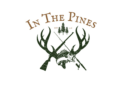 In The Pines branding illustration logo design