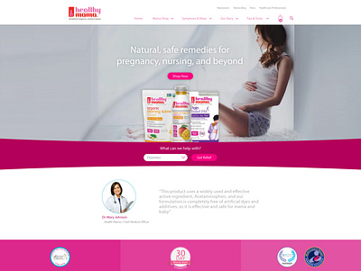 Healthy Mama Brand design ui web