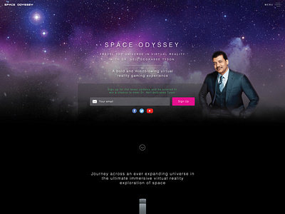 Space Odyssey Landing Page