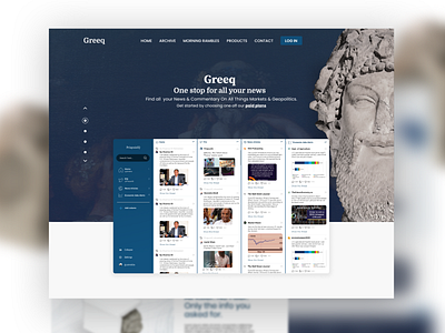Website for a Twiiter Client App ancient branding design greek greek mythology ui web webdesign website design