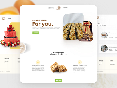 Fibre & Nuts Website bakery branding cake clean design food minimal modern ui ux web webdesign website design