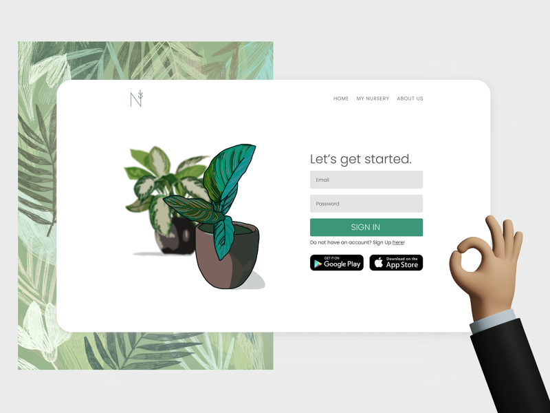 Nursery Login Screen Design by Sumedh Bajracharya on Dribbble