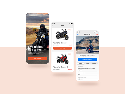 Bike App app application design interface ps ui web design xd