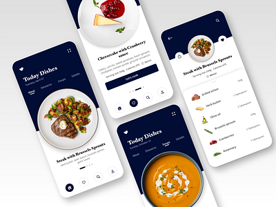 Cooking App app application branding design graphic design illustration interface ui web design