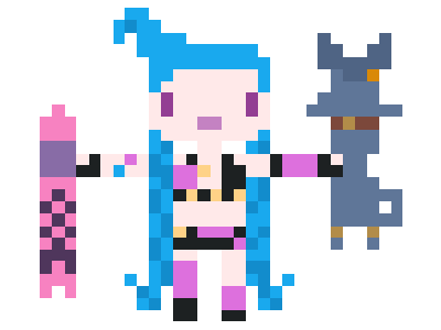 Jinx - League of Legends aseprite illustration jinx leagueoflegends pixelart