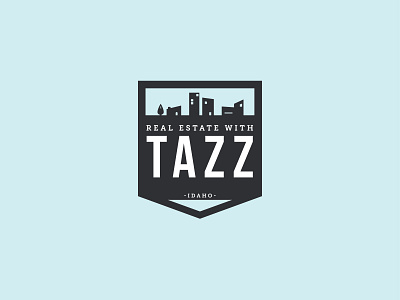 Real Estate with Tazz | Logo badge bebas neue black and white branding design graphic design illustration logo logo design real estate