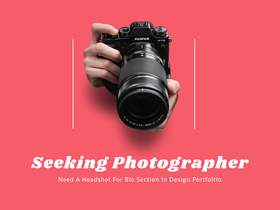 Seeking Photographer Poster