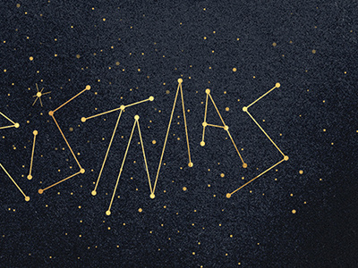 Constellation Christmas blue color constellation illustration illustrator photoshop stars texture typography vector yellow