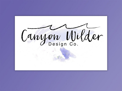 Canyon Wilder Branding branding identity design illustration lettering logo design typography visual design watercolor