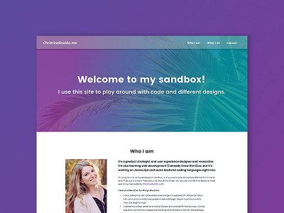 WIP - My sandbox website