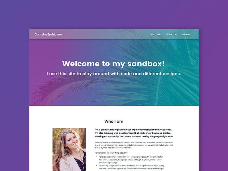 WIP - My sandbox website ui sketch web design graphic design visual design user interface