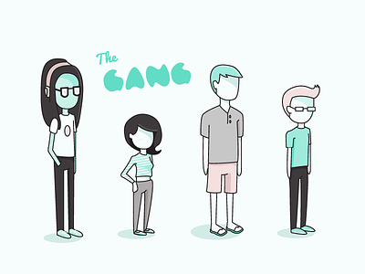 The Gang character gang illustration roommates