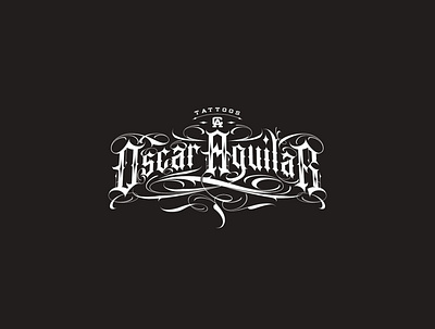 Oscar Aguilar branding design icon illustrator letters logo tattoo art tattoostudio typography vector