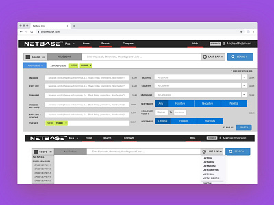 NetBase Pro: Filter and Search