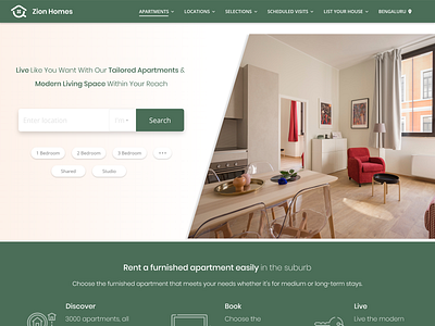 "ZION" is a Home rental platform for consumers.