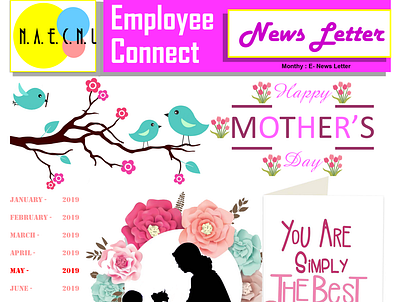 Employee Connect NewsLetter – May 2019 edition adobe illustrator adobe photoshop design digital art illustration vector