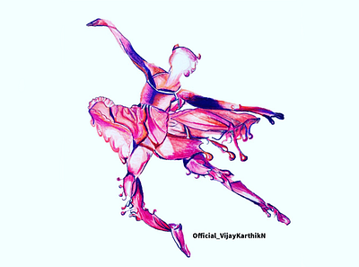 "Ballet Dancer" art colorpencils painting