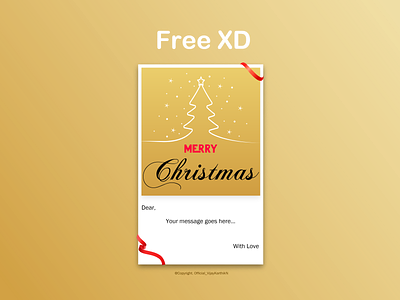 Christmas Card - Freebie - XD templates adobe xd illustration ui uidesign