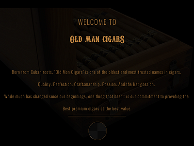 Website design of "Old Man Cigars"