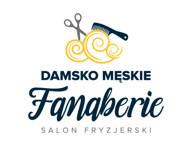 Fanaberie barber hairdresser logo logotype