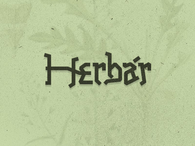 Herbar herbs lettering