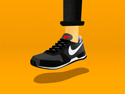 Freelance - illustration freelance illustration leg levitate nike shoe
