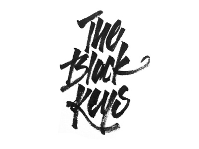 The Black Keys - quick sketch brushpen lettering the black keys