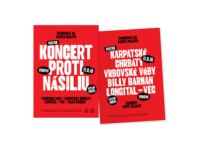 Koncert proti násiliu design flyer flyers poster poster design