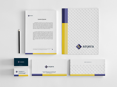 Anjera ® | Stationery anjera brand branding chile graphic design logo stationary design