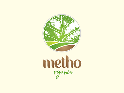 Metho Organic Logo herbal illustration logo organic