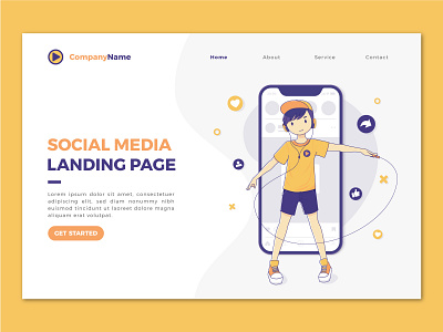 Social Media Landing Page Concept