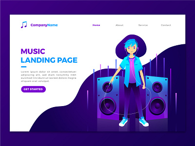 Music Landing Page Concept