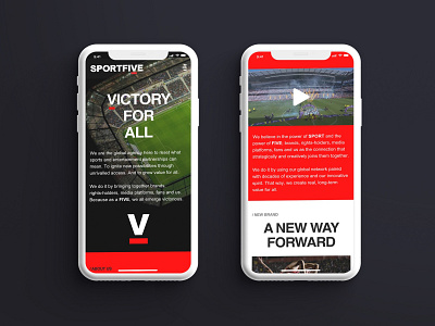 SportsFive visual identity branding creative director design mobile ui ux web website