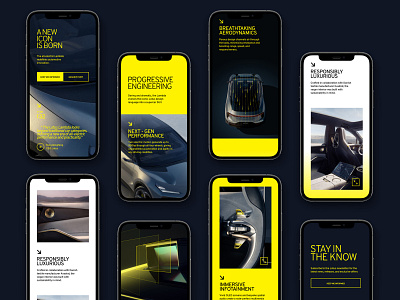 Lotus Launch automotive design mobile ui website