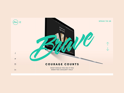 Design concepts for agency Brave.co.uk branding creative director design logo typography ui ux website