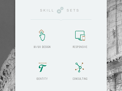 Skill Set Icons consulting icons identity responsive skill sets skills ui ux