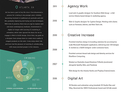 Trifold Resume + PDF brochure cv history pdf personal print resume trifold work