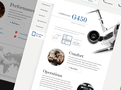 Gulfstream Reinvented - Exercise aviation branding concept design gulfstream layout product page redesign responsive ui web website