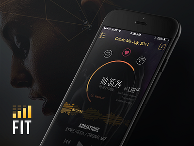 FITRadio Case Study app fitness interaction design ios ios8 mobile music player radio ui ux