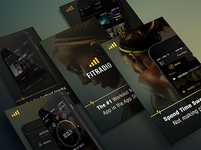 FIT App Store Screens app app store fitness fitradio ios mobile screens store